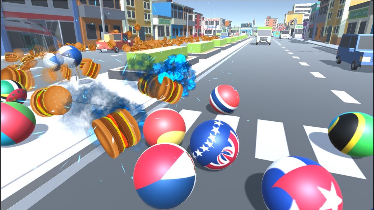 Escape from Hamburger🍔 country marble race