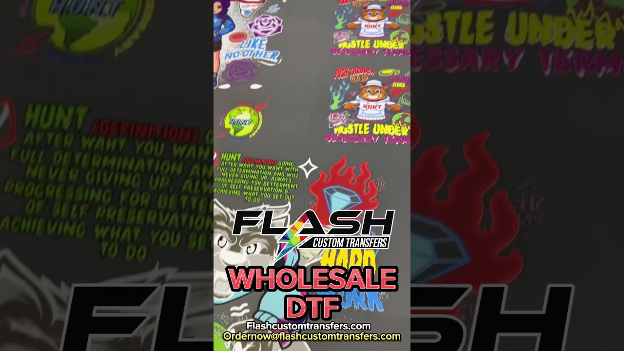 FLASH CUSTOM TRANSFER! Your DTF wholesale provider!