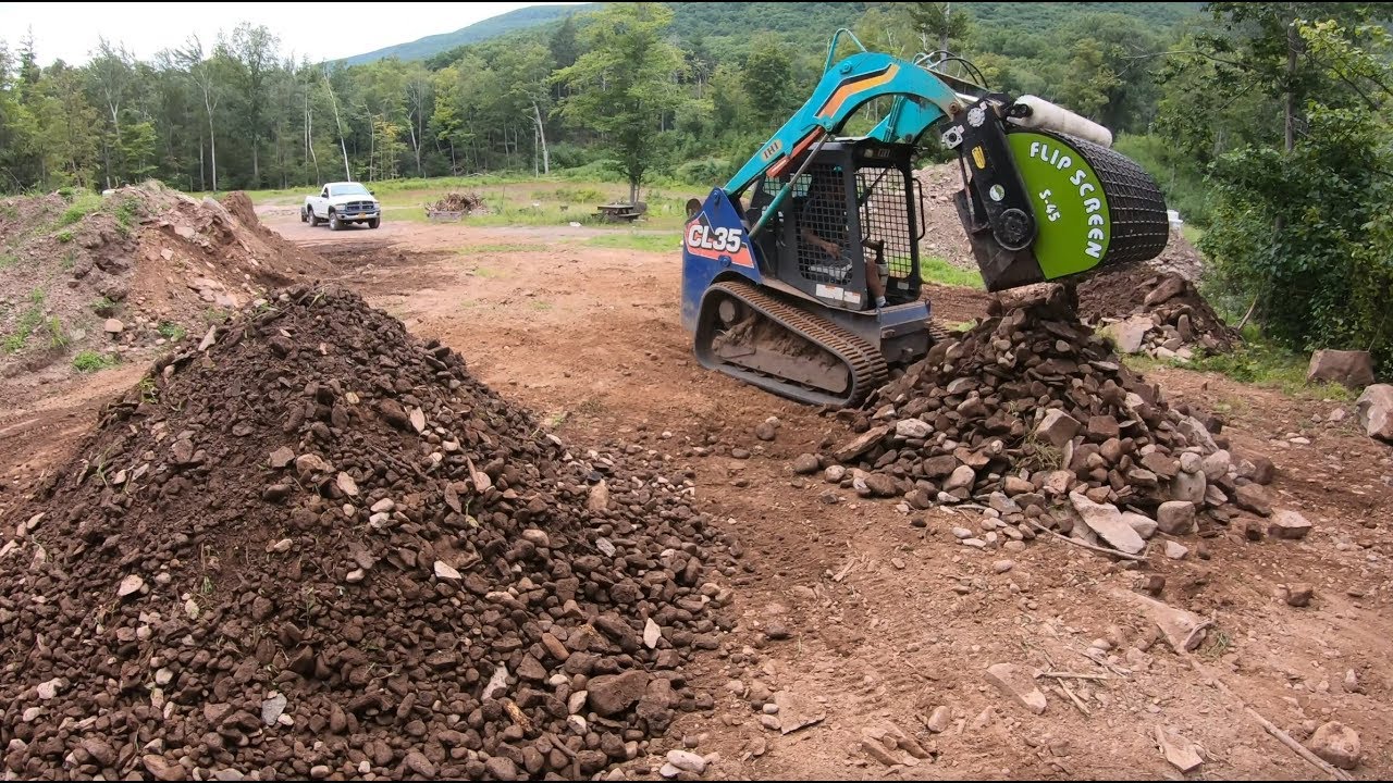 Screening different size rocks