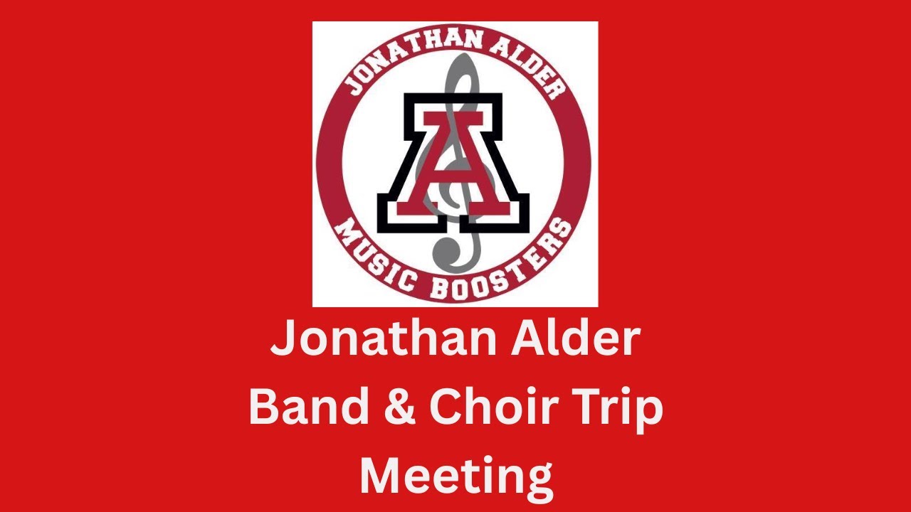 Jonathan Alder High School Band & Choir Trip Meeting 2/3/26