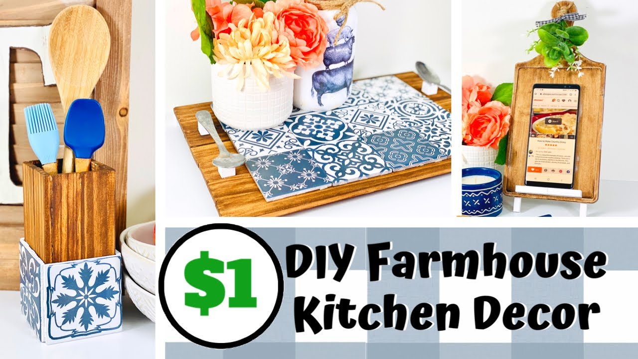 3 New Dollar Tree Farmhouse Kitchen Decor Ideas 2020 | DIY Modern Farmhouse Kitchen Decor Ideas 2020