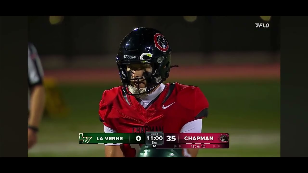 Chapman vs Laverne Football PxP Reel - Holden Buckley