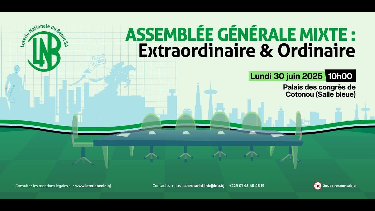 Première Assemblée Générale de la LNB S.A : la Loterie Nationale Bénin SA amorce un nouveau virage !