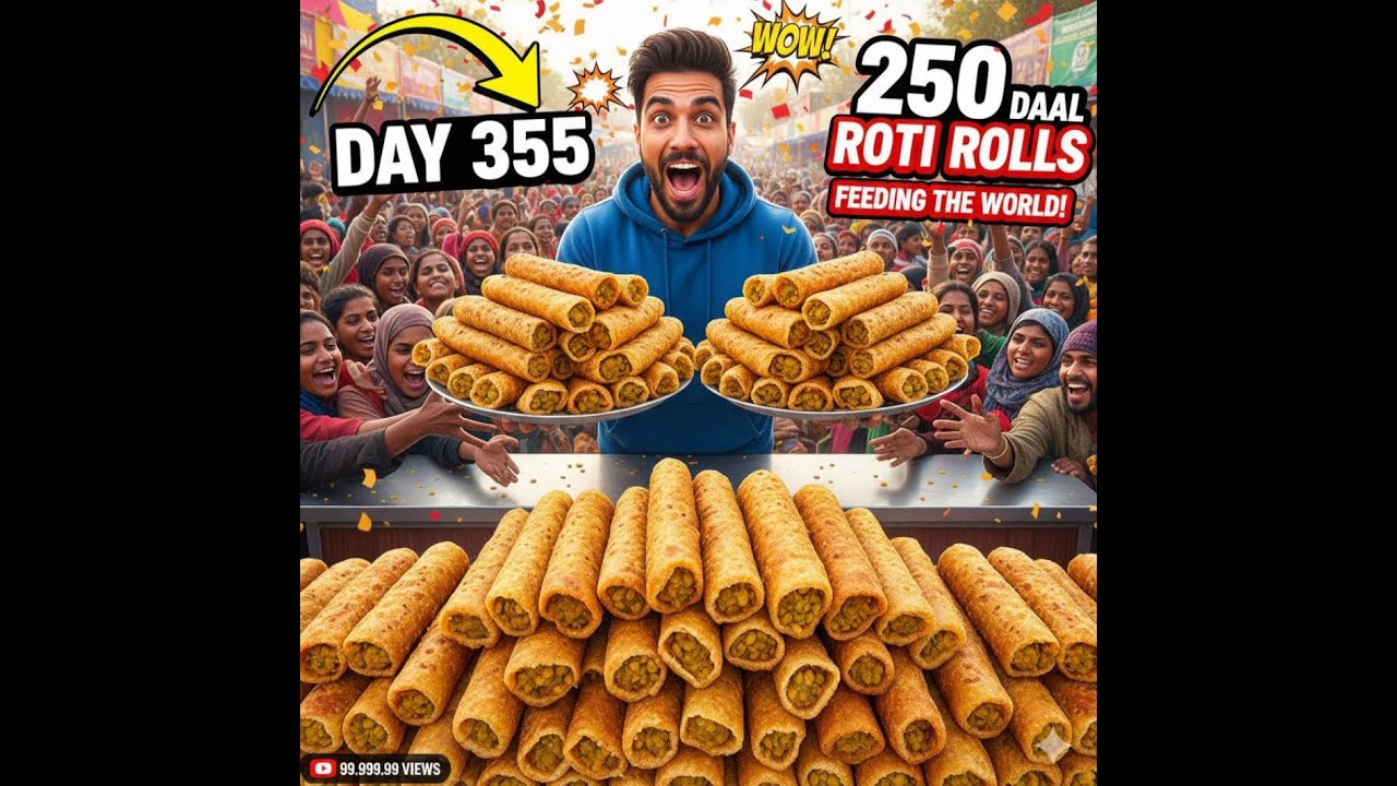 Cooking 250 daal roti rolls for the homeless (Day 355 Ride-along)