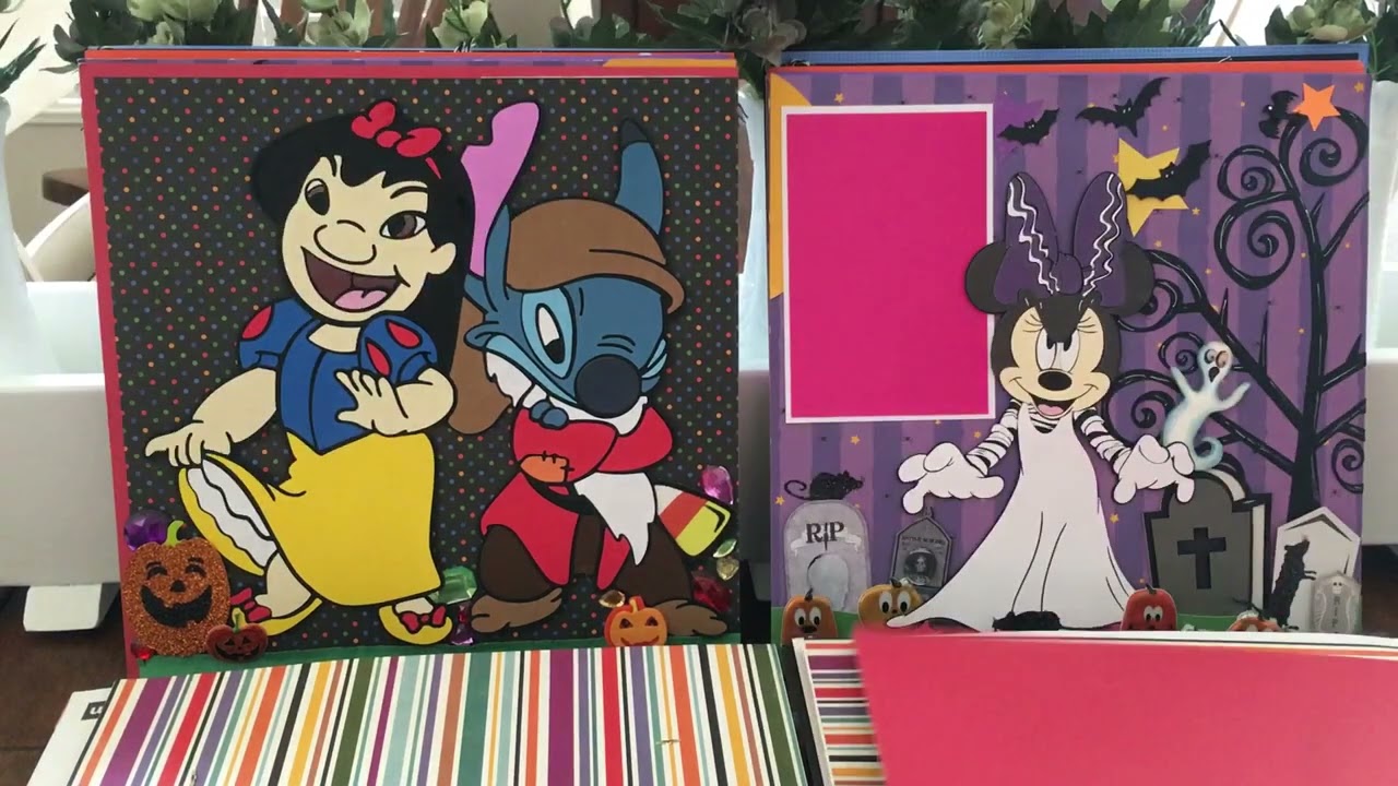 DISNEY Halloween Scrapbooking layouts