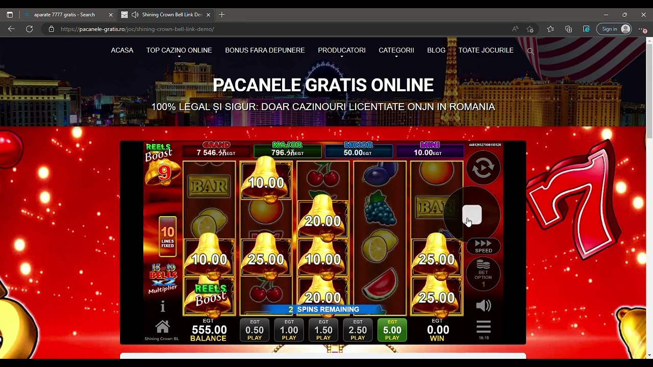 Shining Crown Bell Link Demo   Pacanele Gratis si Jocuri ca la Aparate and 1 more page   Personal