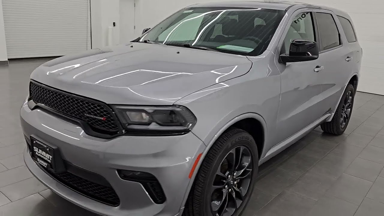 2021 DODGE DURANGO SXT PLUS AWD BLACKTOP BILLET SILVER 4K WALKAROUND 14656Z SOLD!
