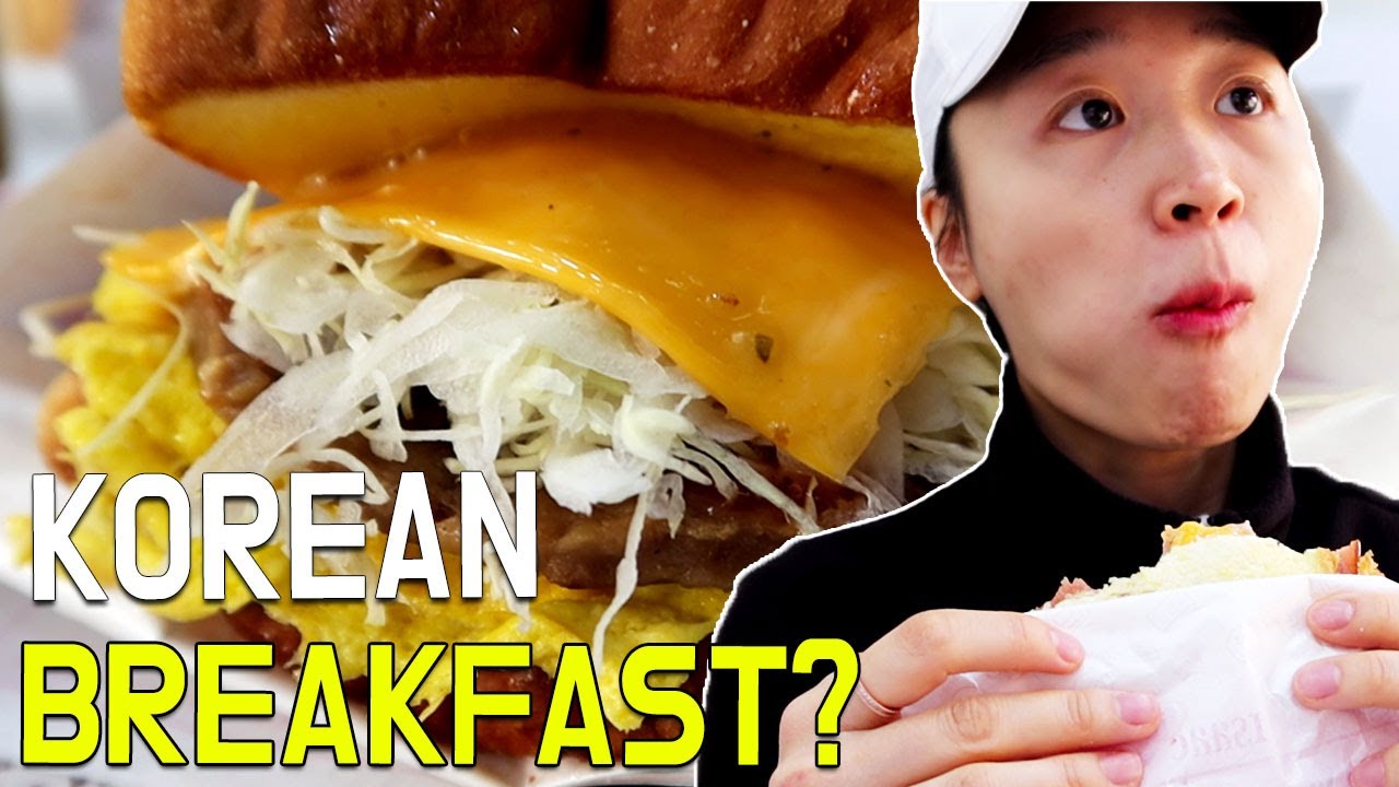 $3 Korean Breakfast Toast in Isaac Toast South Korea Seoul Vlog