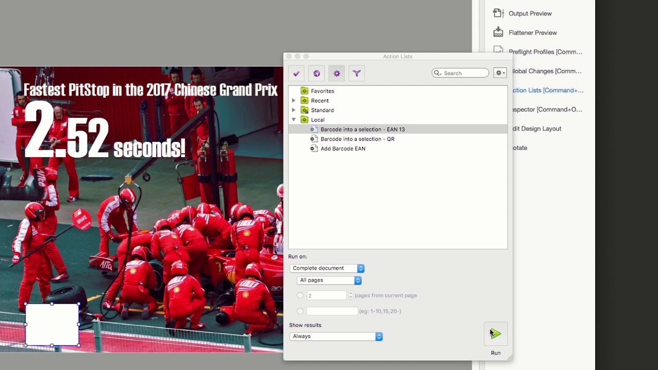 PitStop 2018: Add Barcodes