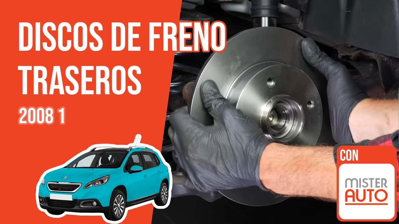 Cómo cambiar los discos y las pastillas de freno traseras Peugeot 2008 1  🚗