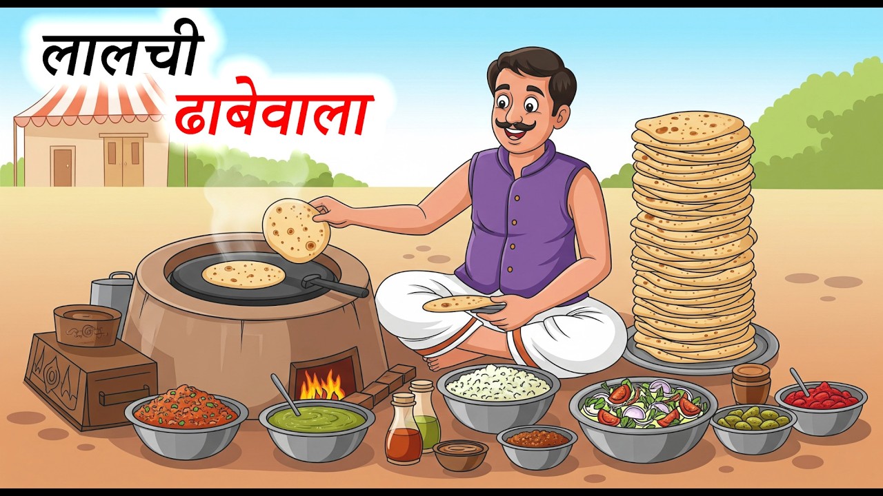 लालची ढाबेवाला | LALCHI DHABE WALA | HINDI KAHANIYA | CARTOON STORY | MORAL STORY