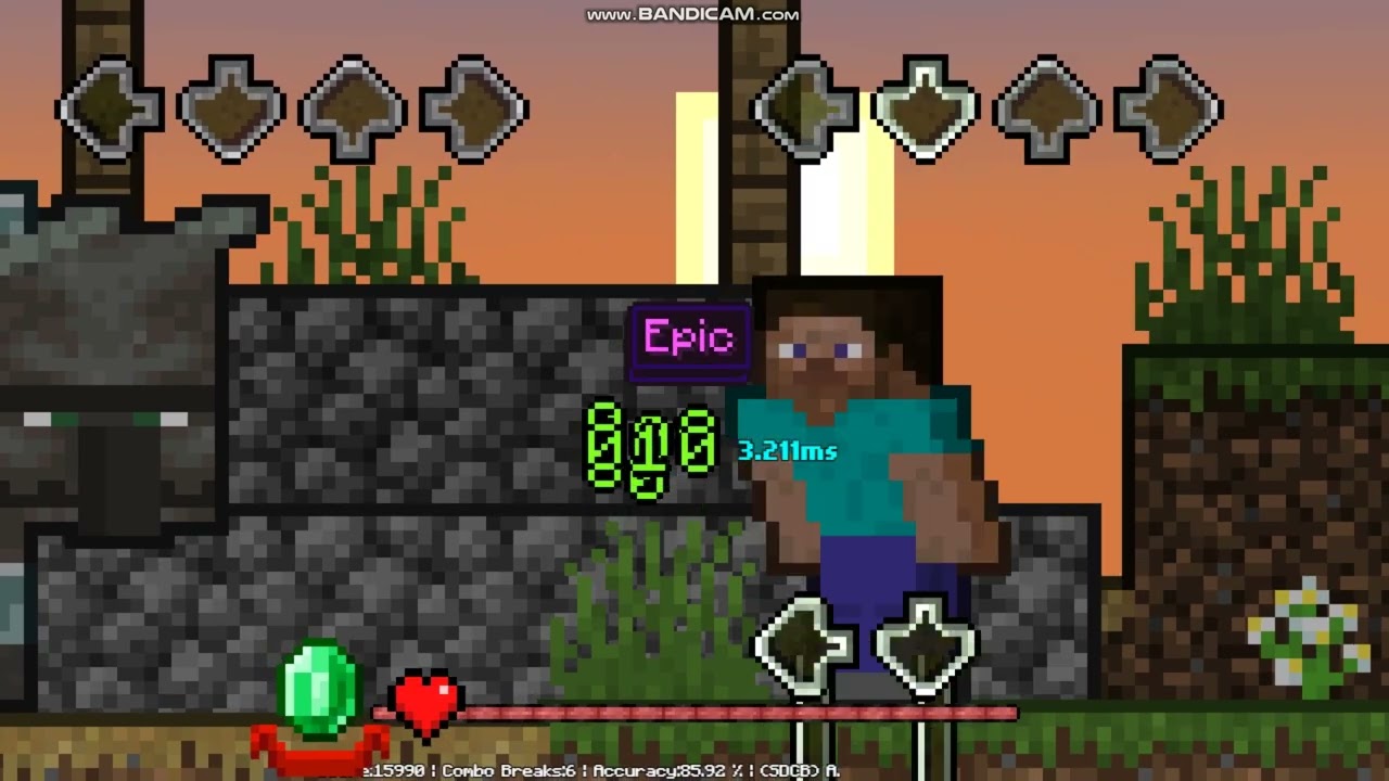 Playing FNF: Minecraft Funky Edition