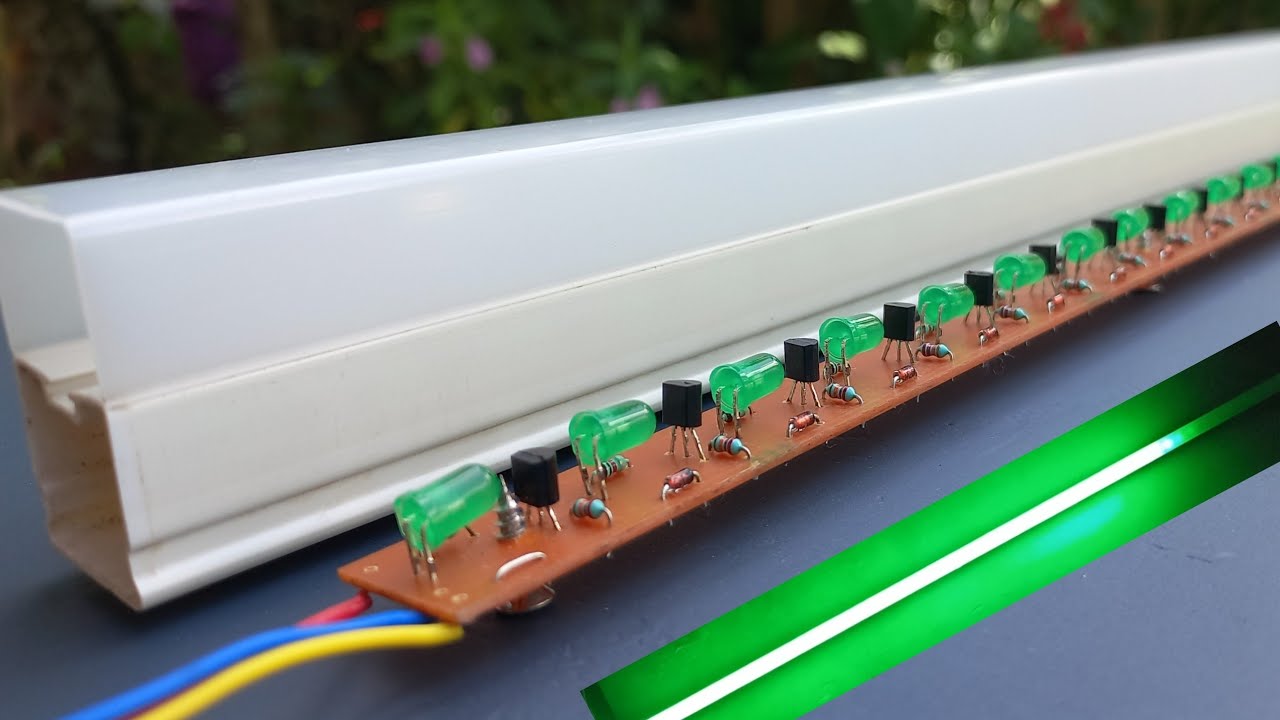 56 LED VU Meter Using Transistors / Convert Your Old Dead LED TubeLights Into Colourful VU Meter