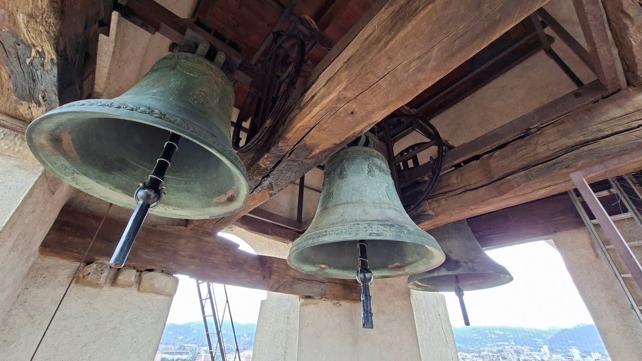 Le campane della Cattedrale di San Zeno di Pistoia(PT) Distesa per l'Angelus dalla cella campanaria