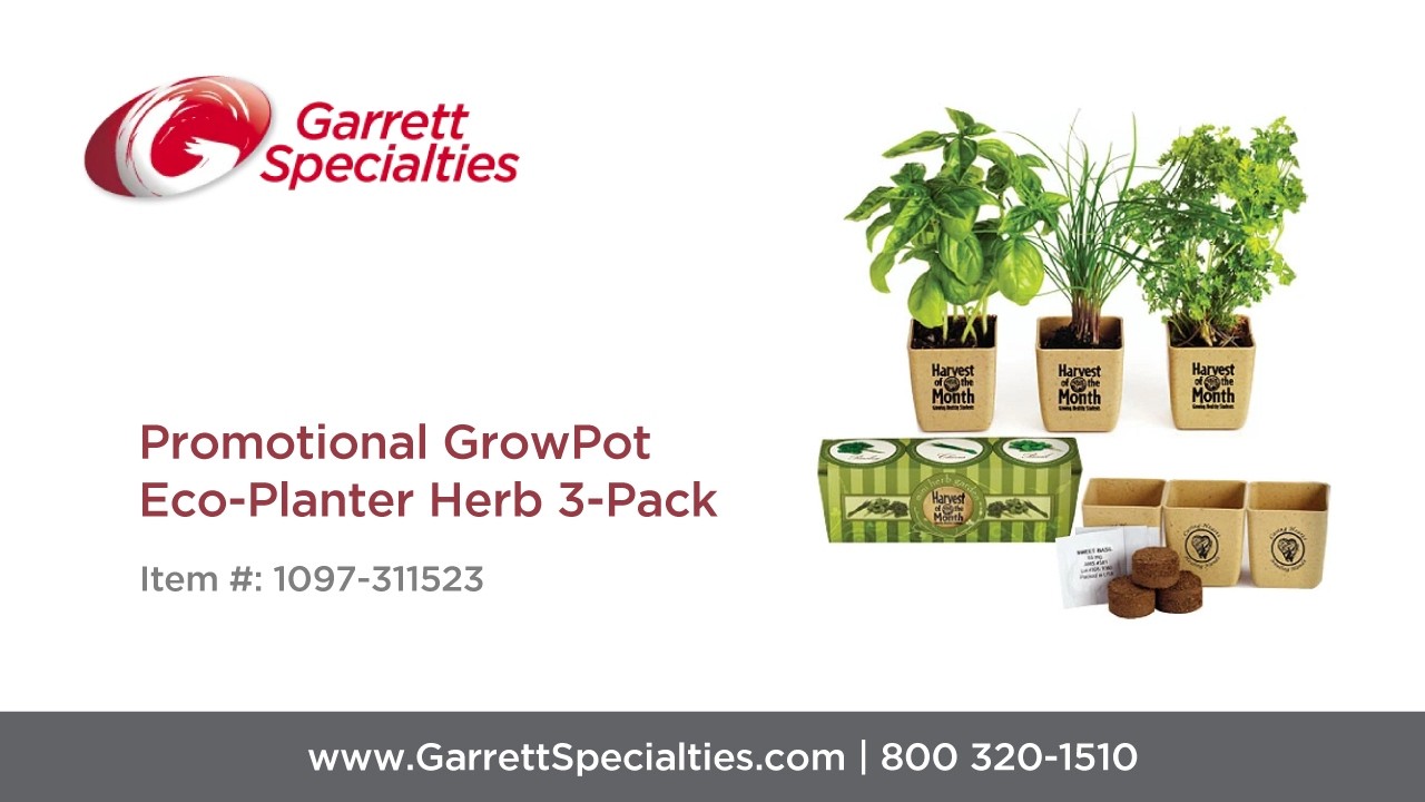 Promotional GrowPot Eco Planter Herb 3 Pack