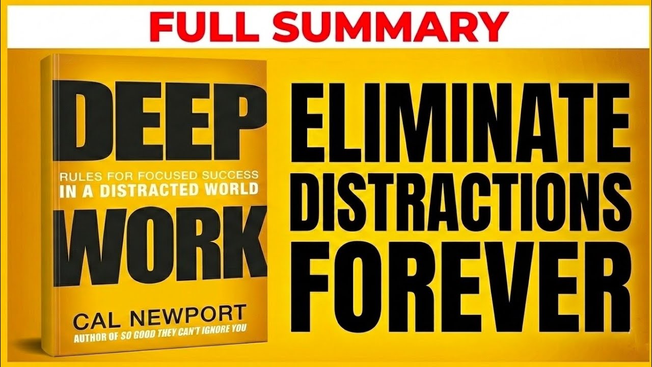 Deep Work by Cal Newport | How to Eliminate Distractions & Focus Deeply (Full Summary)