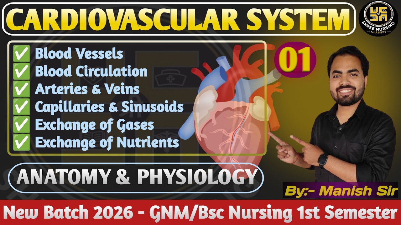 Part- 01 l Cardiovascular System | Blood Vessels, Circulation, Arteries, Veins l BSc Nsg 1st Sem l