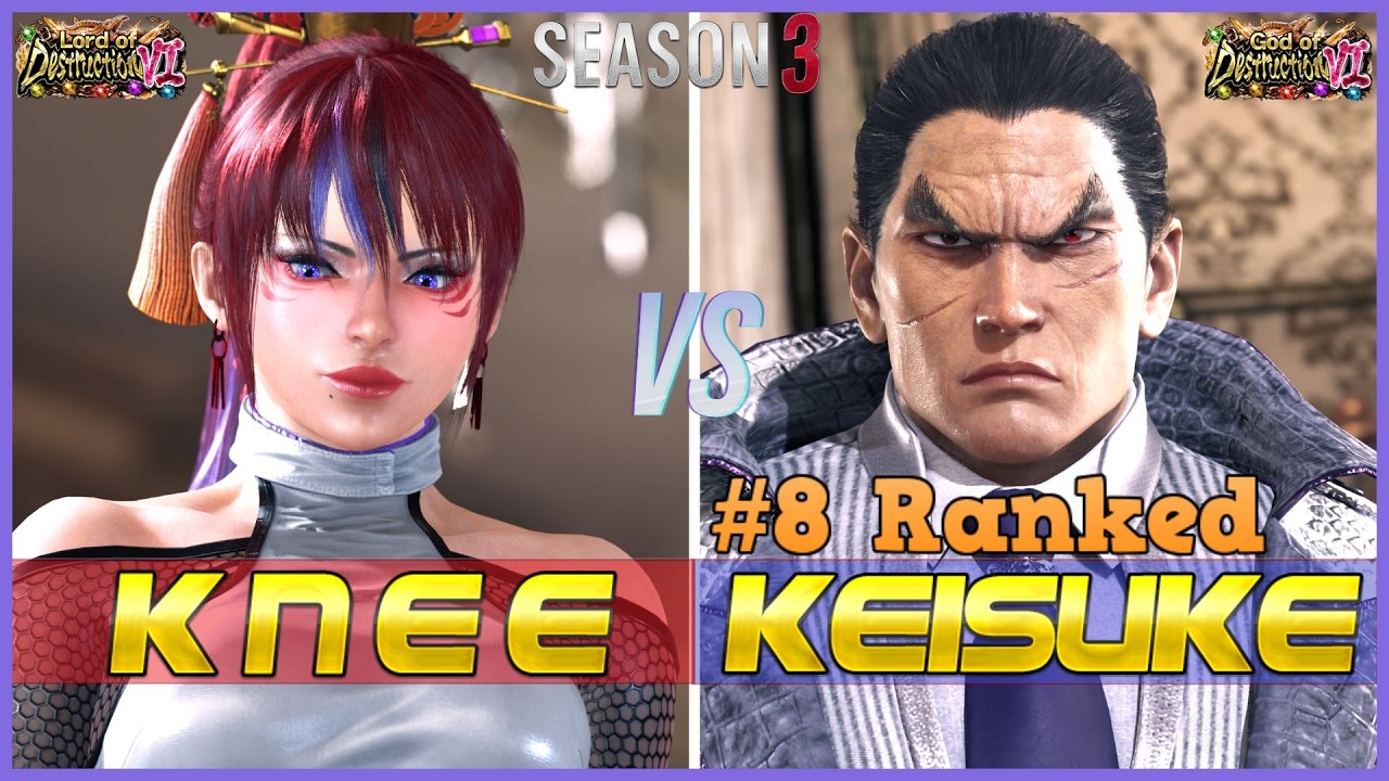 T8 S3 ▰ KNEE (Kunimitsu) Vs KEISUKE (#8 Ranked Kazuya) ▰ Tekken 8 High Level Gameplay