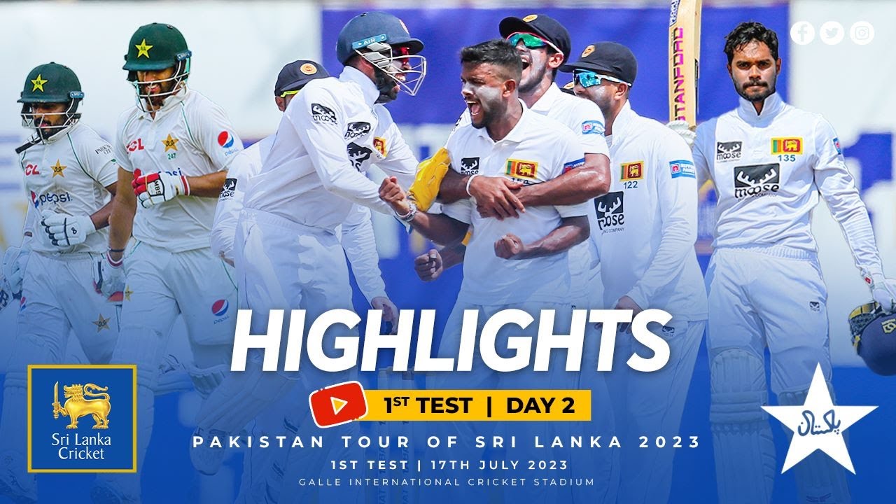 Day 2 Highlights | First Test at Galle | Sri Lanka vs Pakistan