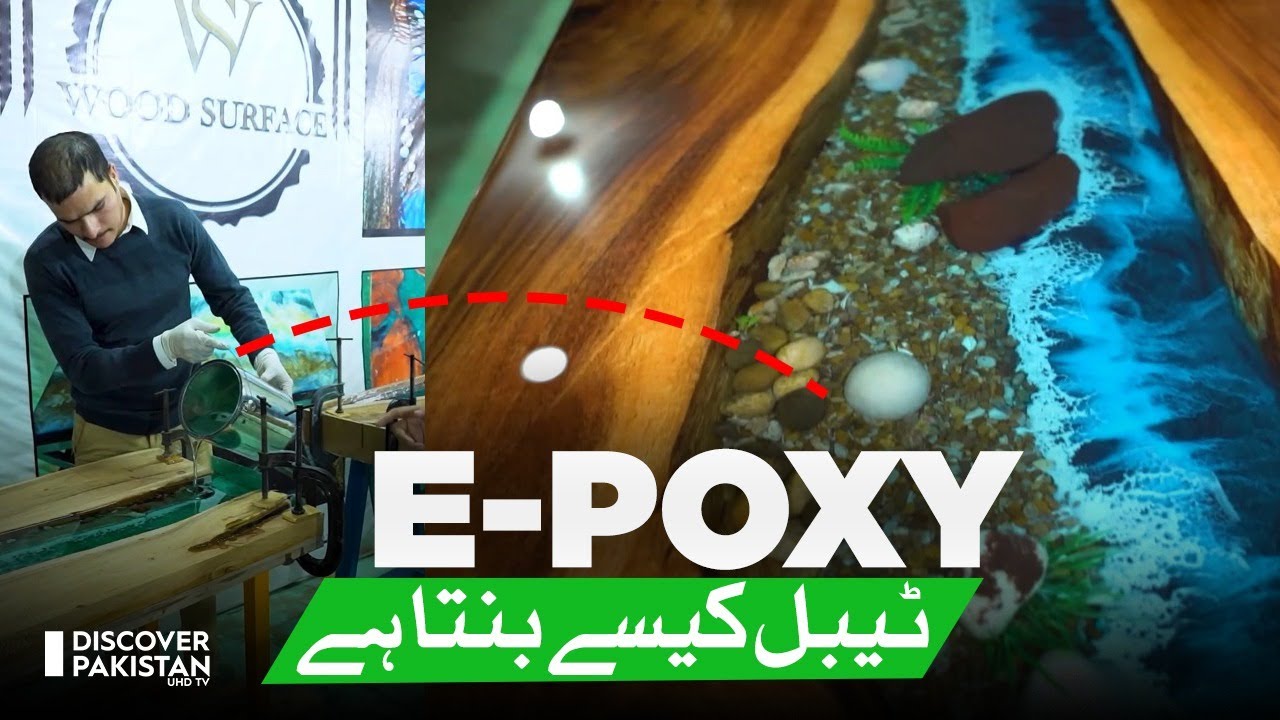 Epoxy Resin Table Art | Wood Surface | Made in Pakistan