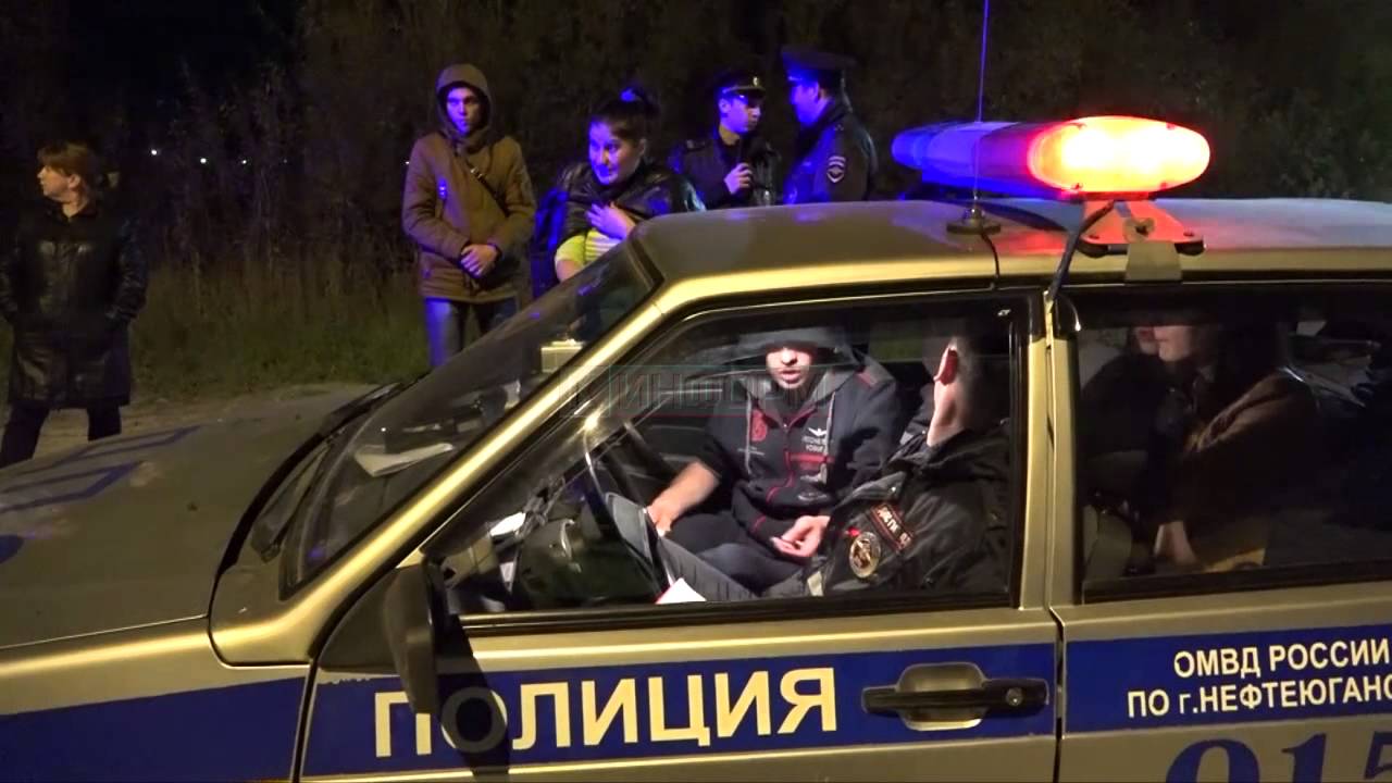 пьяная семейка попалась за рулем /Нефтеюганск/