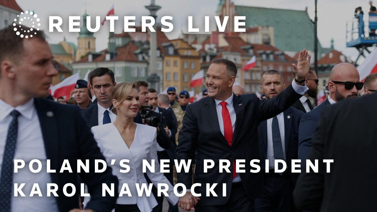 LIVE: New Polish President Karol Nawrocki attends post-swearing-in ceremonies