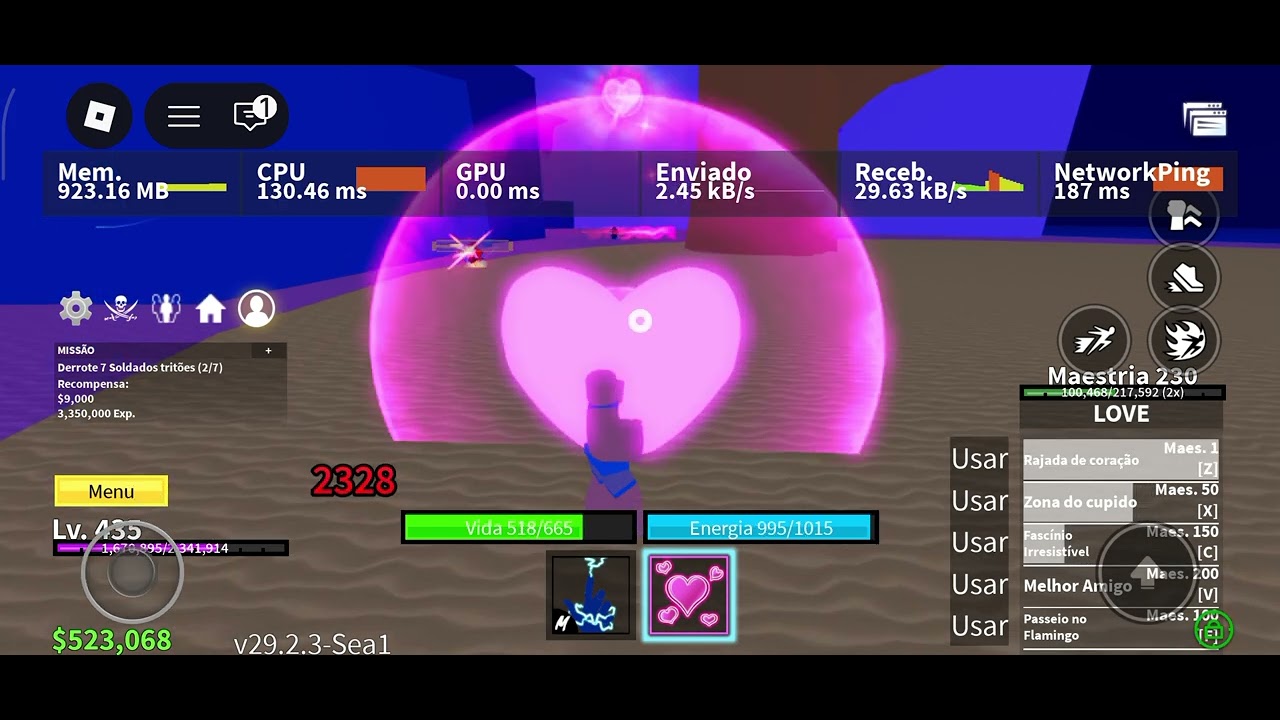 Jogando blox