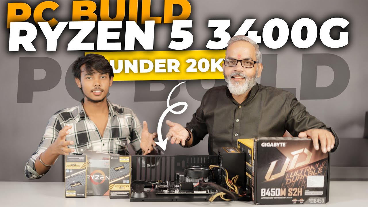 Under 20K 🔥 PC Build Ryzen 5 3400G 🔥 Best Budget PC Build 2024 ⚡ Full Gaming & Editing Test