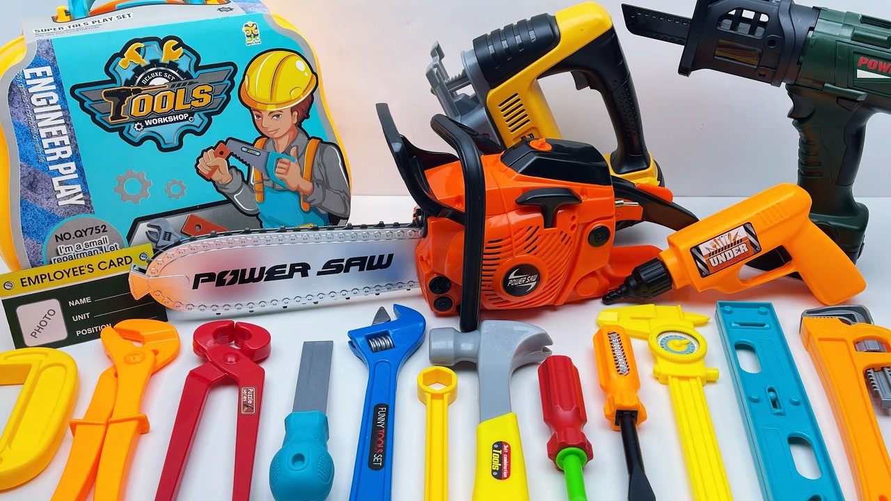 11-Minute Unboxing: A collection of professional power tools, from drills to chainsaws | toy review