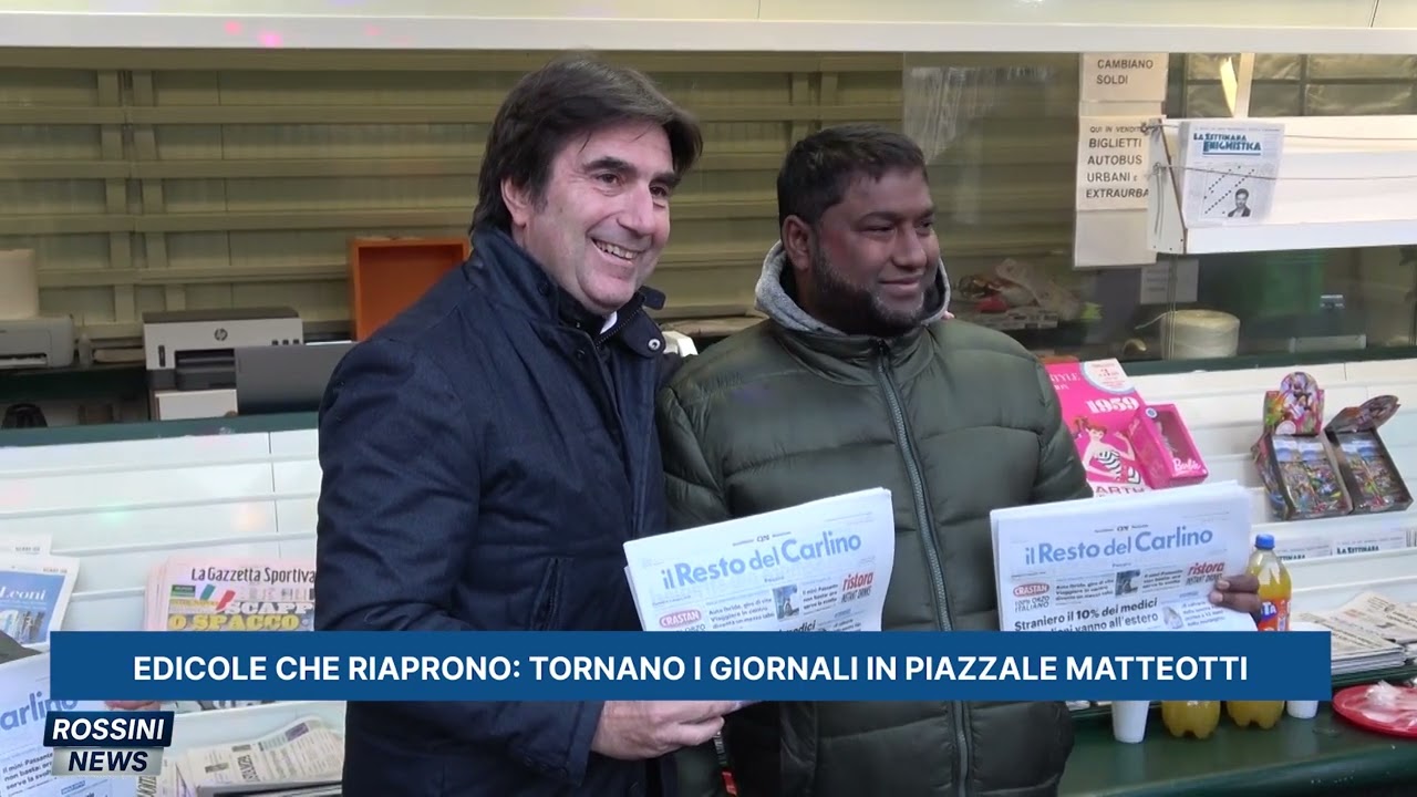 EDICOLE CHE RIAPRONO:TORNANO I GIORNALI IN PIAZZALE MATTEOTTI