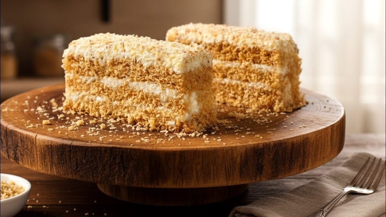 Coconut dessert! No Sugar, No Oven — So Easy & Delicious Coconut cake!