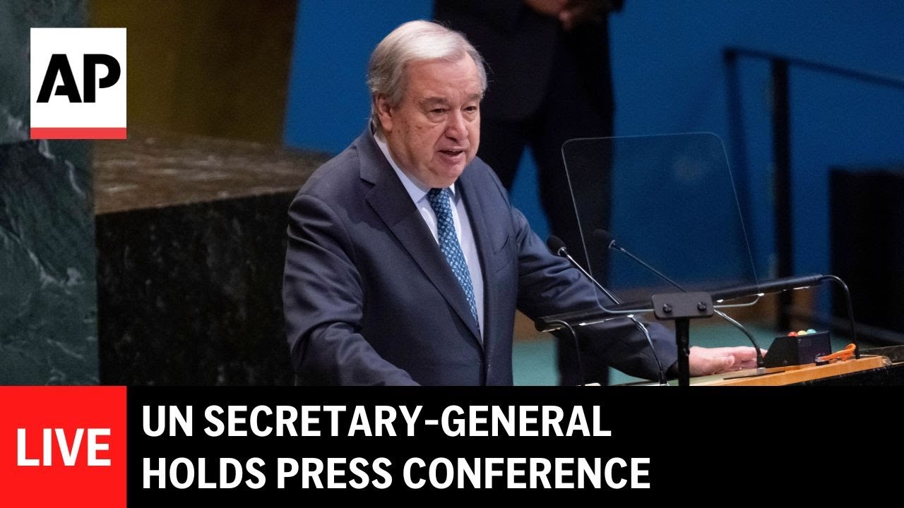 LIVE: UN secretary-general holds press conference in Japan