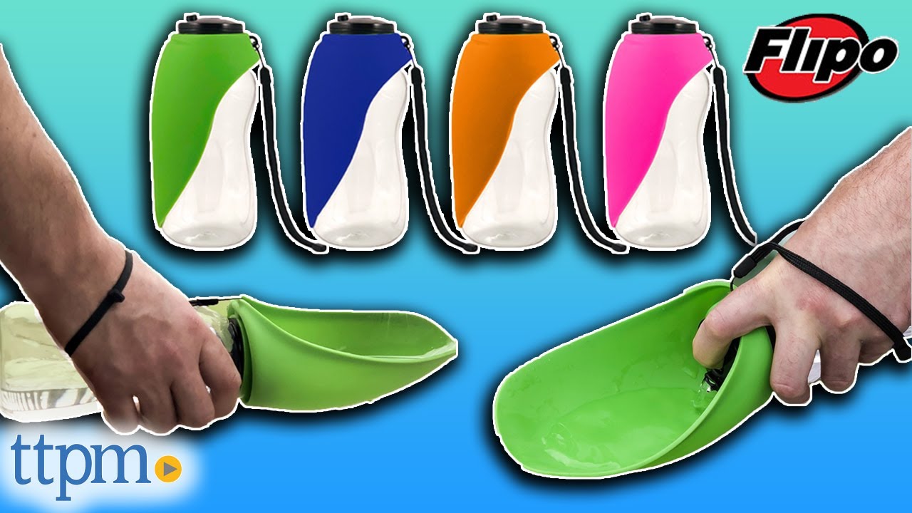 Fold-A-Bowl Portable Pet Water Bottle & Bowl from Flipo Group Review 2021 | TTPM Pet Review