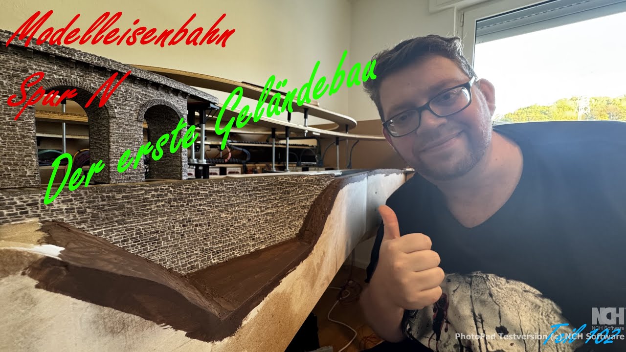 Modelleisenbahn Spur N der Geländebau hat begonnen..TerraForm aus dem 3D-Drucker MoBa Doku 1:160 4K