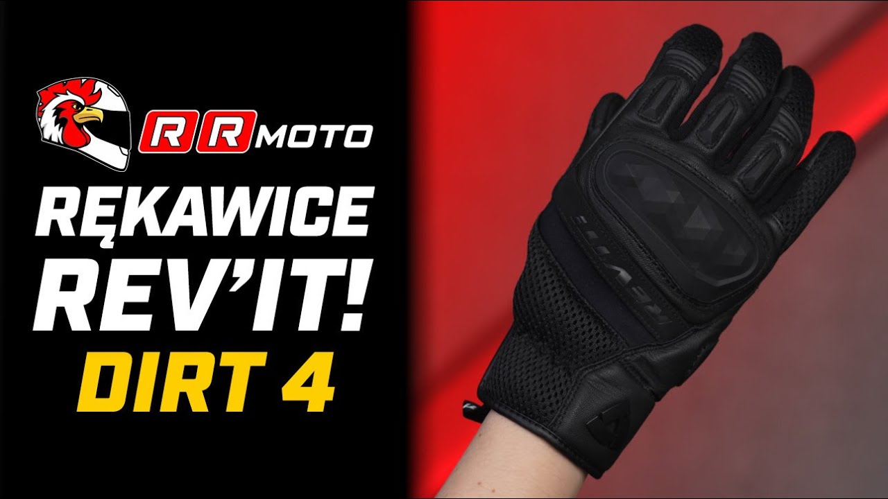 REVIT DIRT 4 - letnie rękawice motocyklowe połączenie koziej skóry oraz meshu