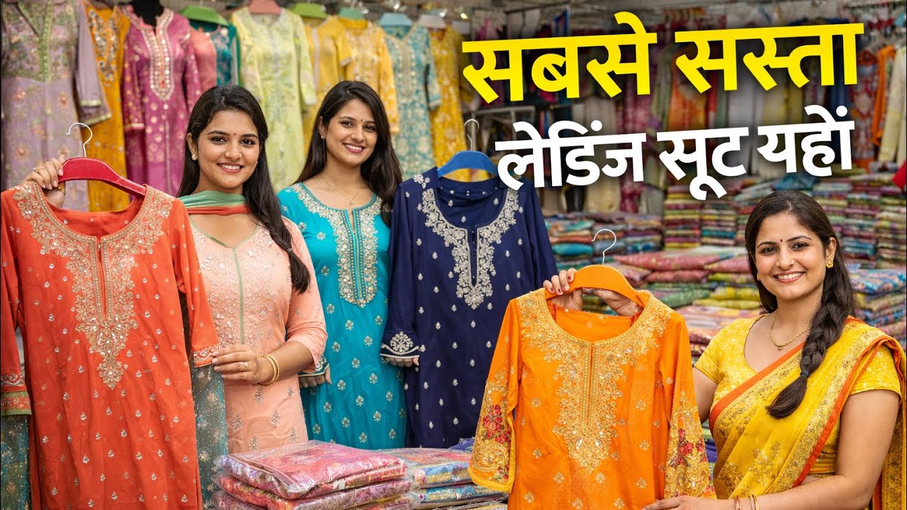 Ladies Suit Manufacturer / Cheapest Bridal, Fancy, Designer Suit Wholesale Market 🔥 Chandni Chowk 💥