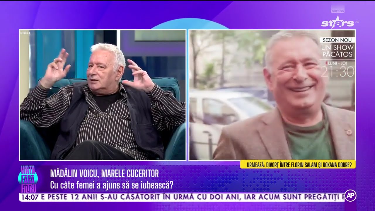 Mădălin Voicu, zis și „Casanova de România” în tinerețe: „Îmi notam femeile cu care am fost”