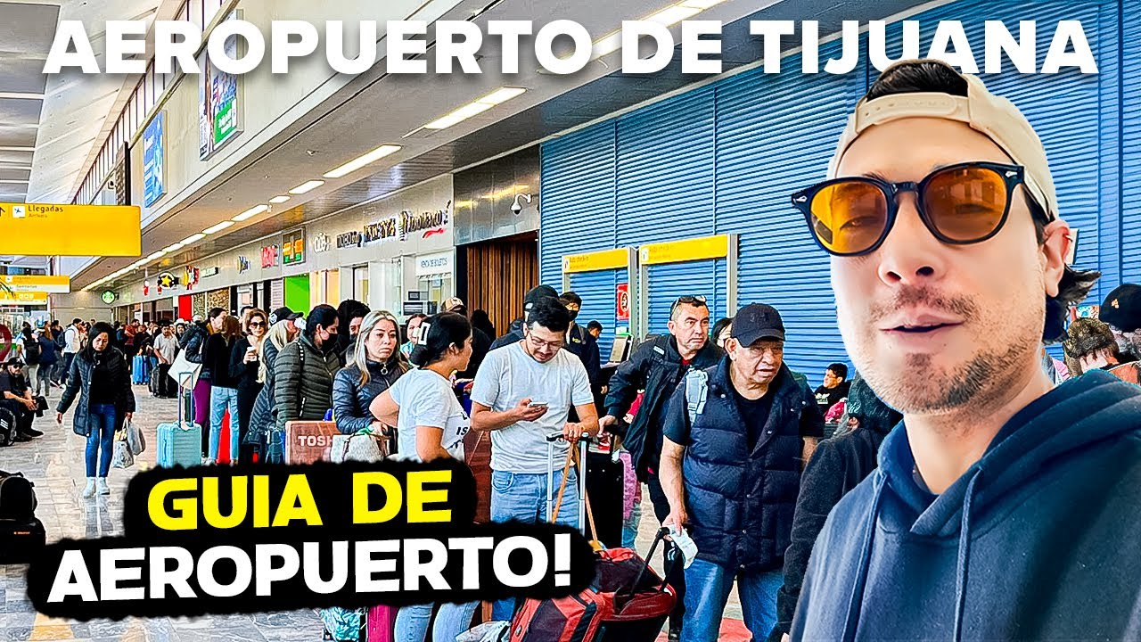 Así es el AEROPUERTO DE TIJUANA el ÚNICO con un puente peatonal a OTRO PAÍS! 🇲🇽 MEXICO ✅