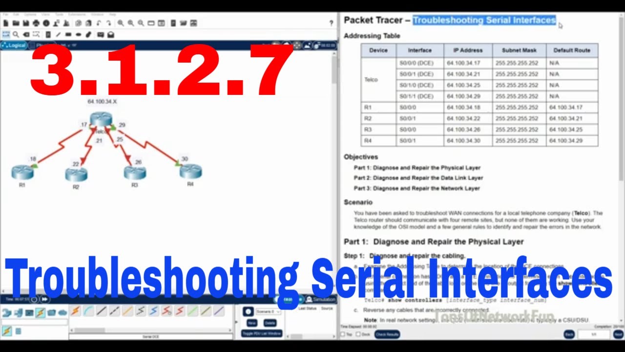 | CCNA | 3.1.2.7 Troubleshooting Serial Interfaces | Packet Tracer Activity