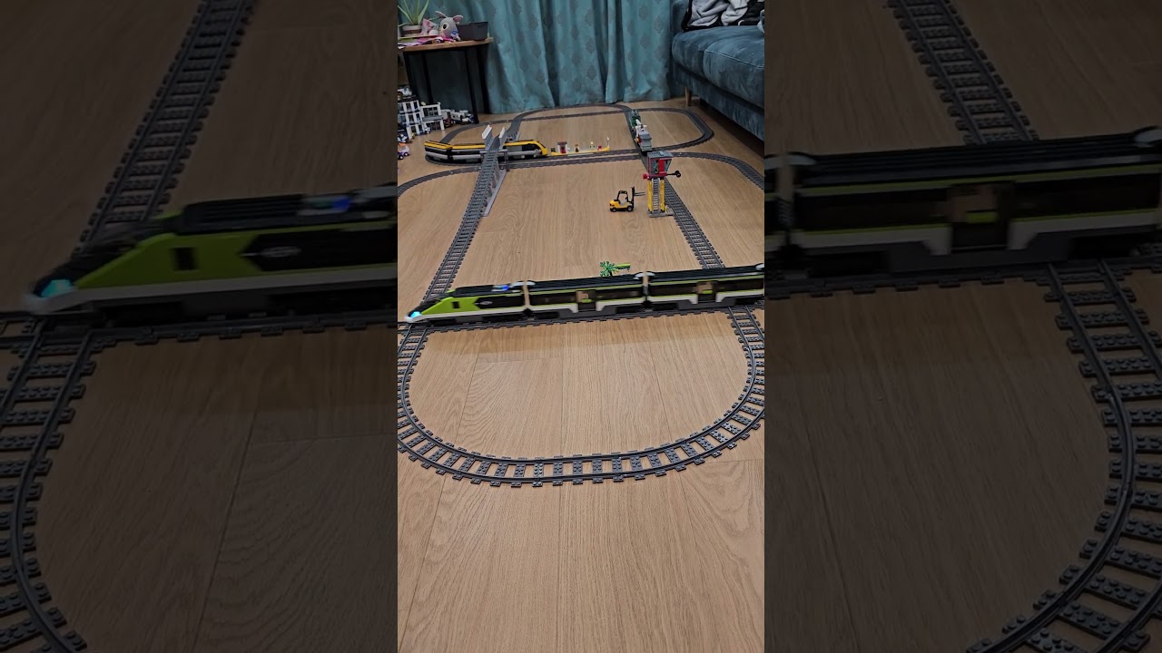 Lego trains 60197, 60198, and 60337 on the tracks - Derailment! #legotrain #legotrainset #legosets