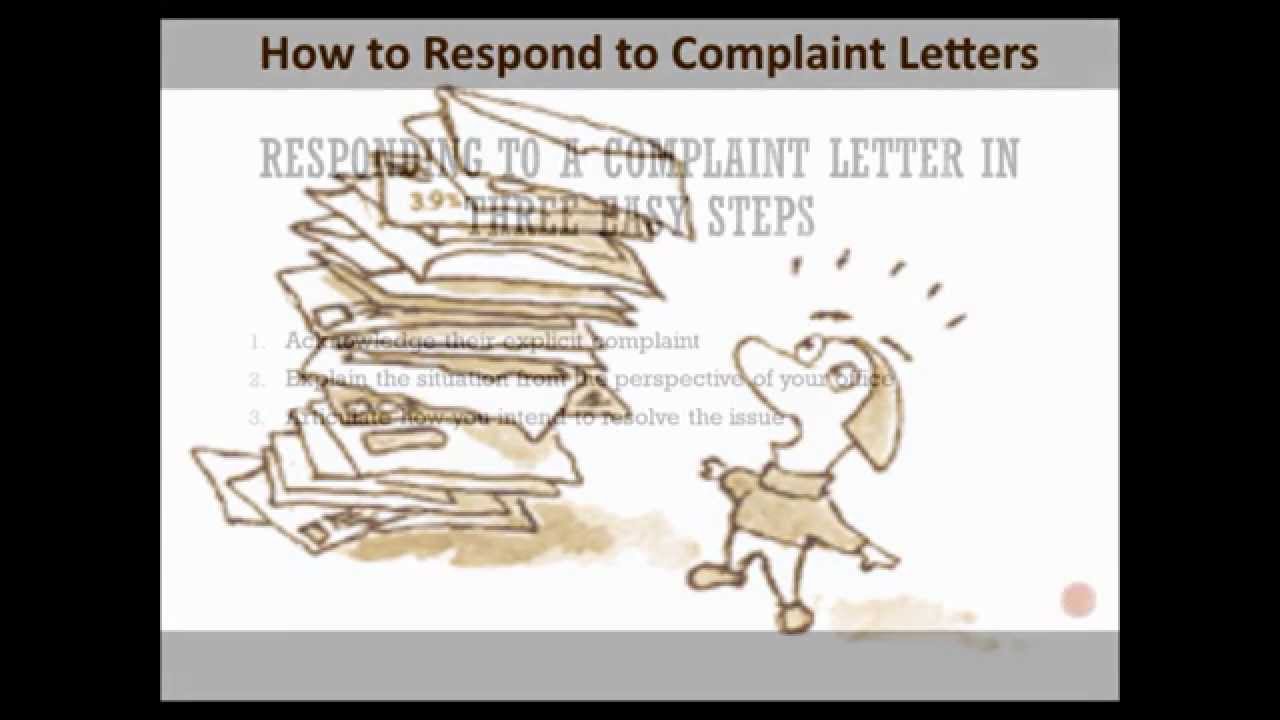How to Respond to a Complaint Letter