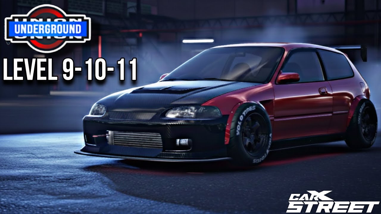 🔥From Starter to Slayer: Honda Civic C1 Dominates Levels 9–11 | CarX Street