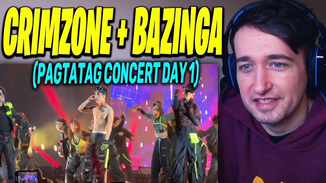 SB19 LIVE PAGTATAG CONCERT DAY 1 - CRIMZONE + BAZINGA (FIRST REACTION!!)