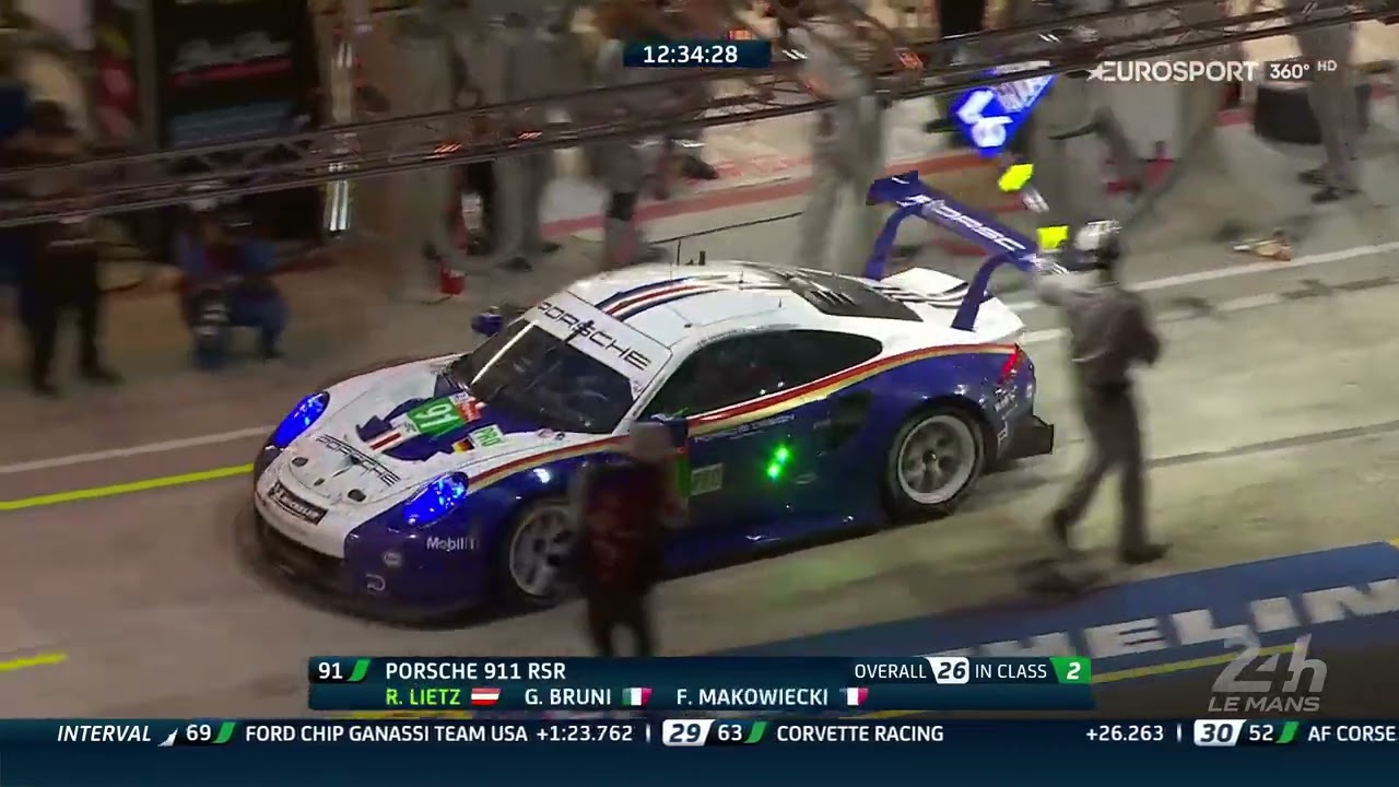 Porsche 911 RSR GTE 2018 Onboard Sound at Night - 2018 Le Mans 24 Hours (No Commentary)
