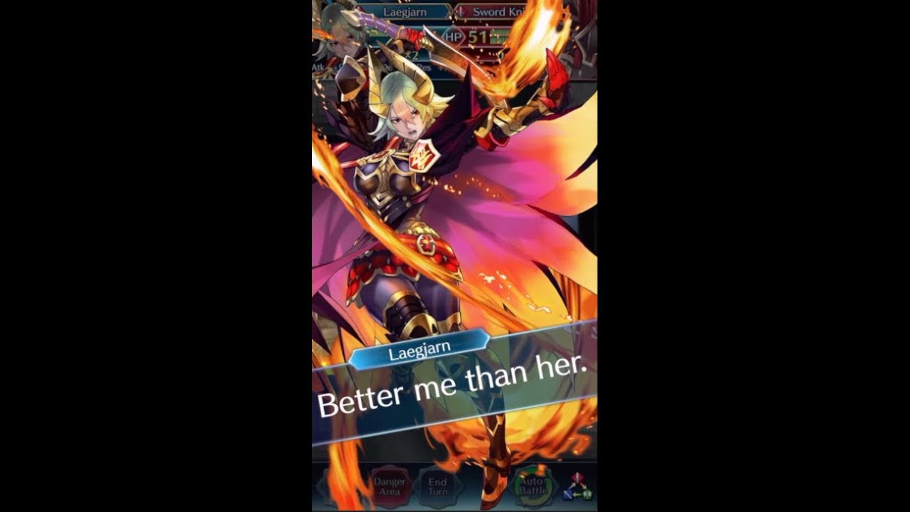 Fire Emblem Heroes Special Quotes - Laegjarn: Sheathed Steel ファイヤーエンブレムヒーローズ奥義セリフ レーギャルン・炎剣の鞘