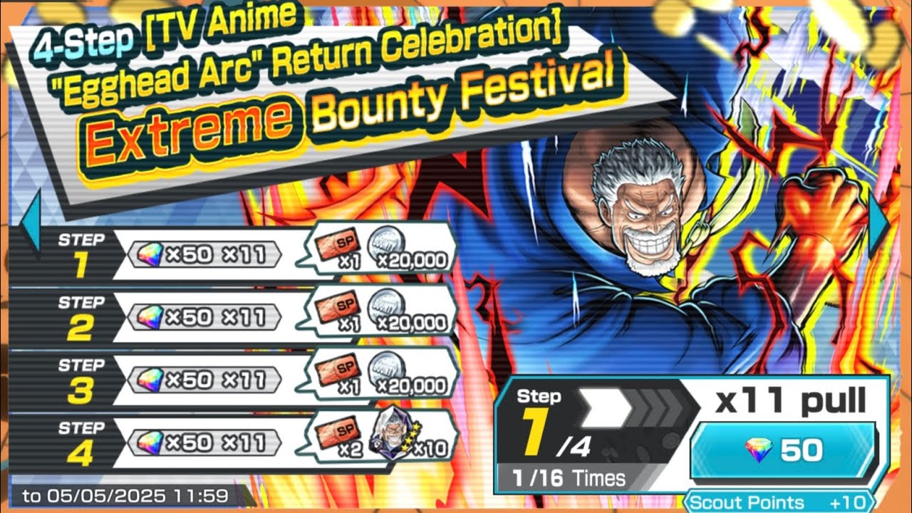 RE BANNER EXTREME MONKEY D. GARP | ONE PIECE BOUNTY RUSH