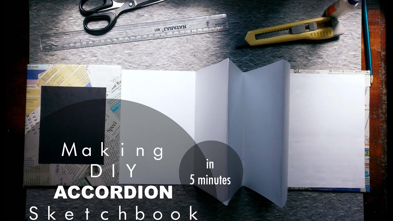 DIY No-Stitches Sketchbook: Accordion Sketchbook
