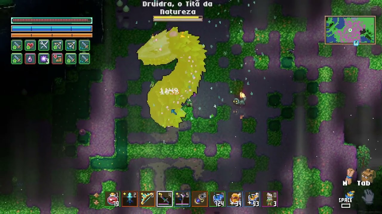 Core keeper attack speed crit build vs Druidra
