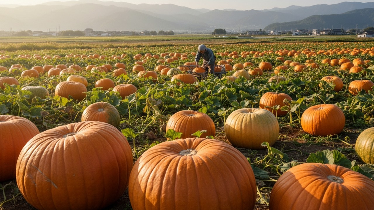 Harvesting Pumpkins in a Traditional Japanese Village – Simple Farm Living