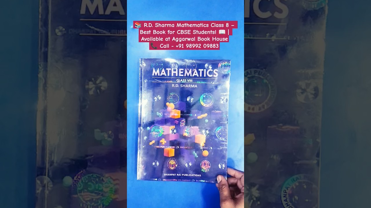 📚 R.D. Sharma Mathematics Class 8 &ndash; Best Book for CBSE Students! | Available at Aggarwal Book House